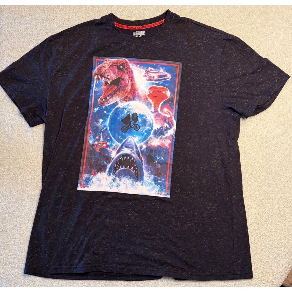 Universal Studios Mashup T-Shirt XXL Jaws Jurassic Park Back To The Future ET